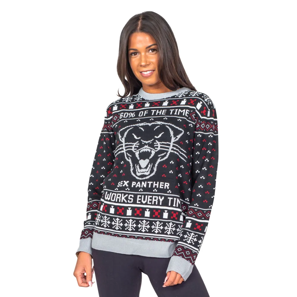 Anchorman Movie Panther Black Ugly Christmas Sweater