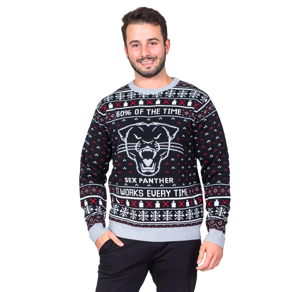 Anchorman Movie Panther Black Ugly Christmas Sweater