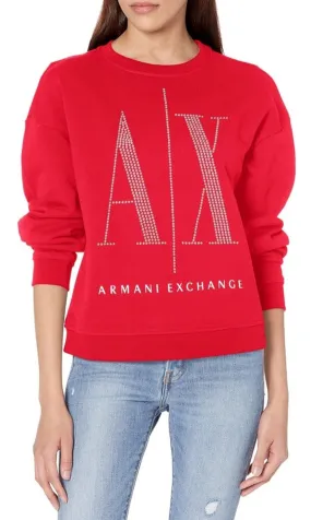 Armani Exchange Red Silver studs Sweaters