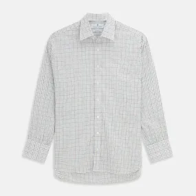 Blue Tattersall Check Cashmerello Regular Fit Mayfair Shirt