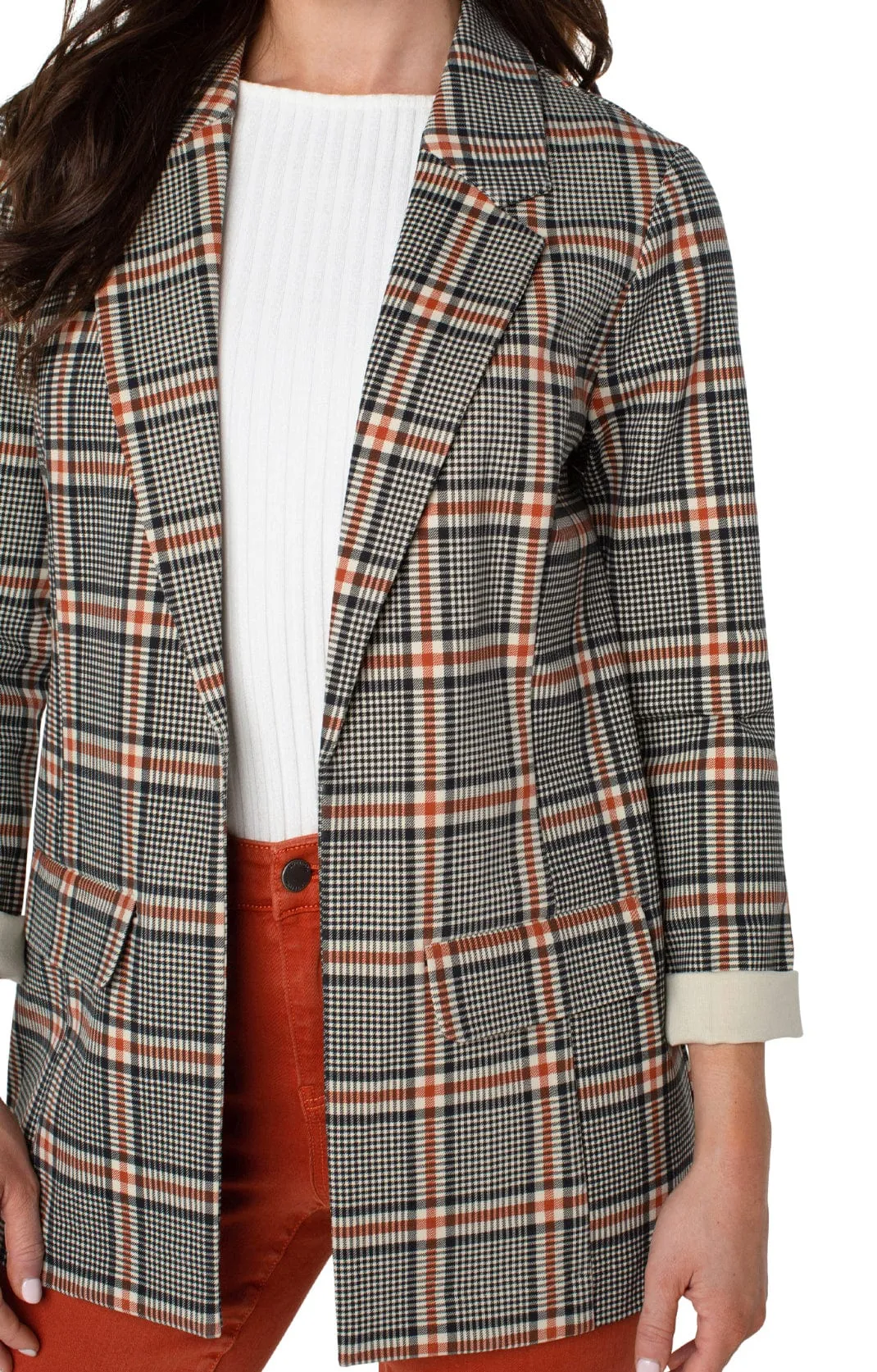 Boyfriend Blazer  - Cinnamon Tartan