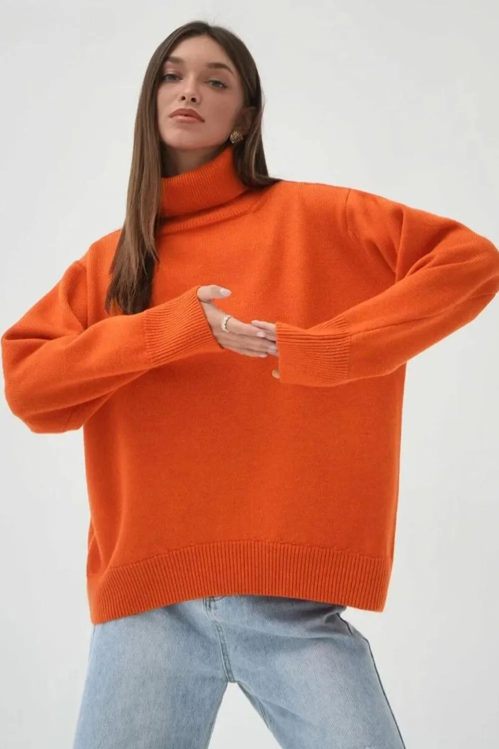 Brenda Turtleneck Thick Warm Women Sweater