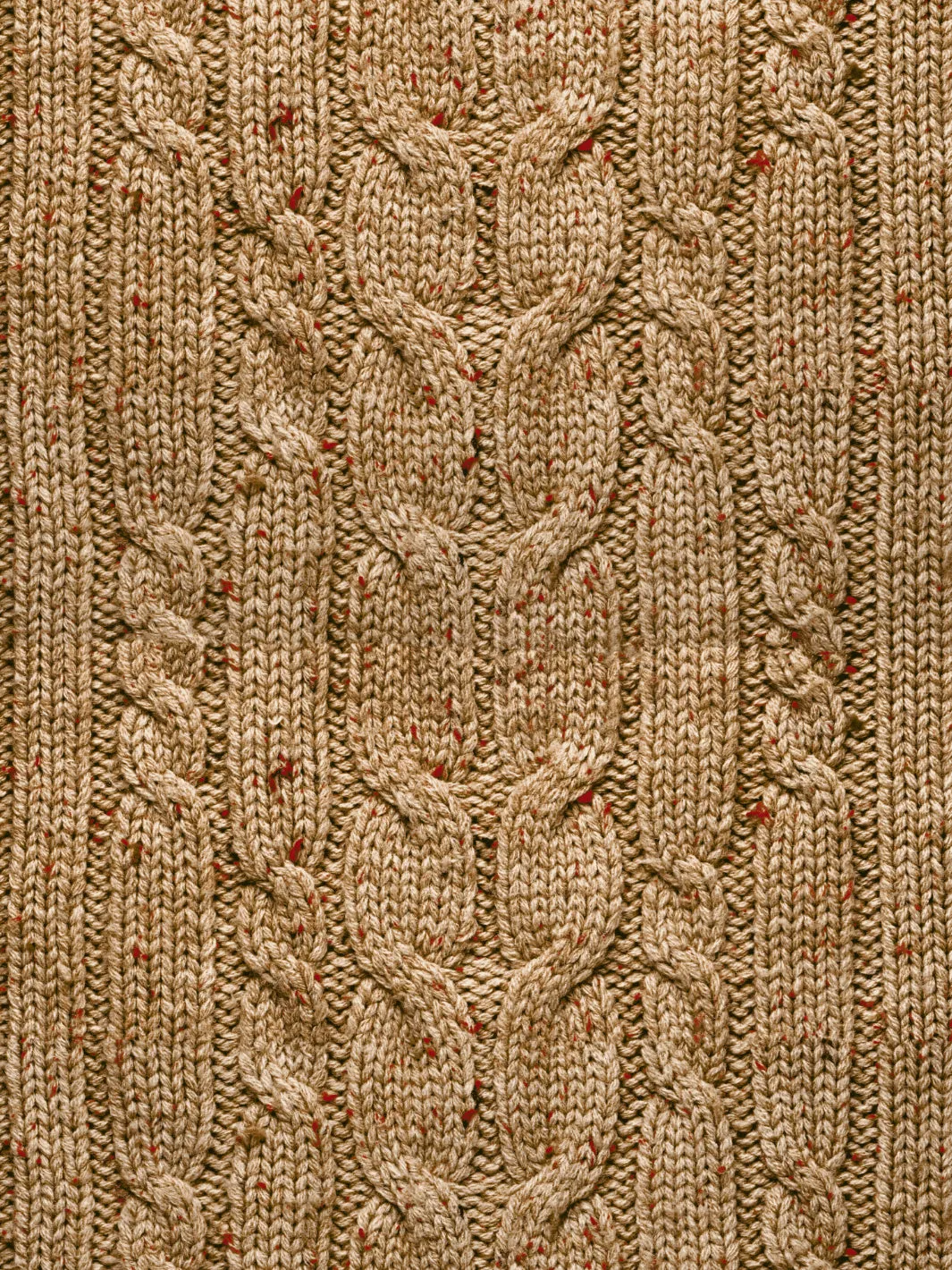 'Cable Knit' Wallpaper by Lingua Franca - Brown