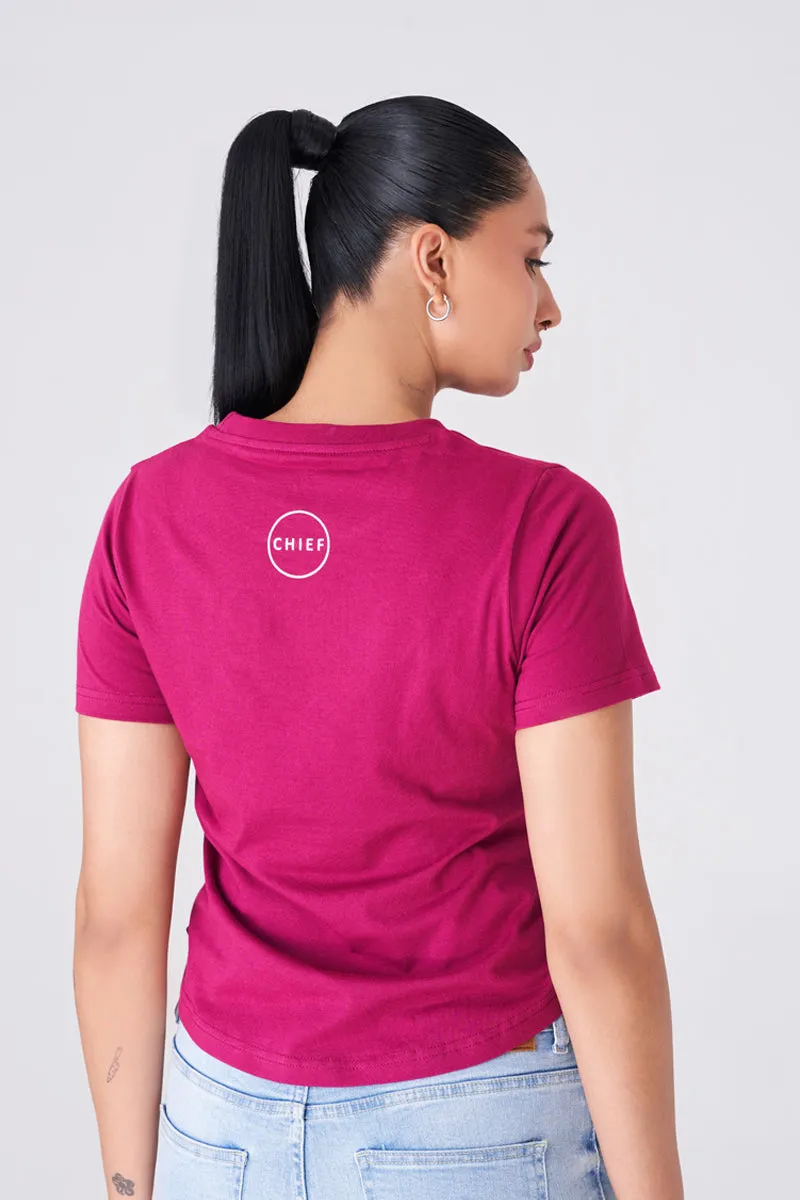 Comfortable and Versatile Plum Red T-Shirt