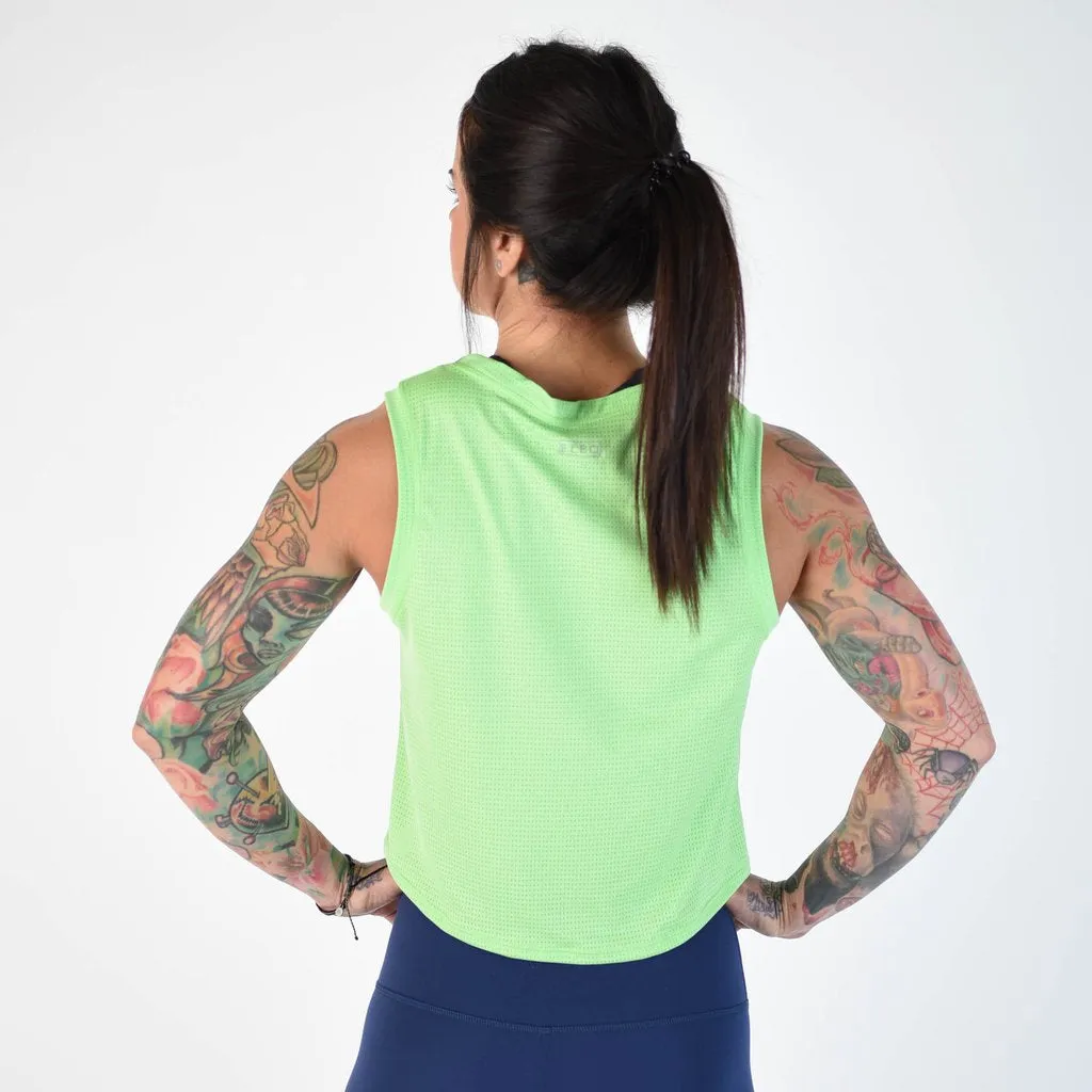 FLEO Dylan Muscle Crop Tank - Sharp Green