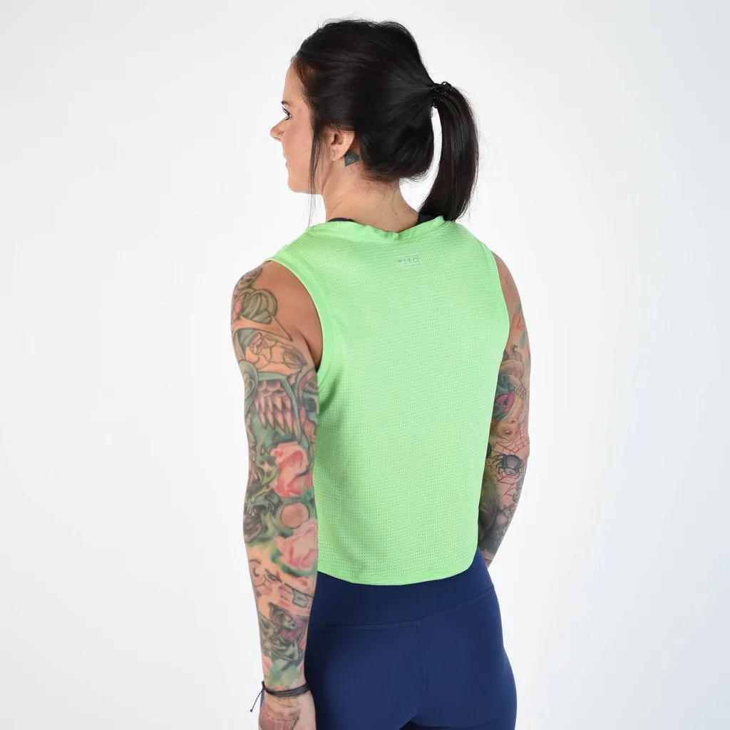 FLEO Dylan Muscle Crop Tank - Sharp Green