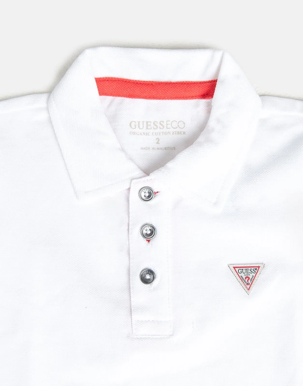 Guess Kids Core Polo Shirt White