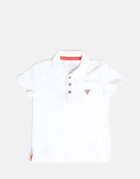 Guess Kids Core Polo Shirt White