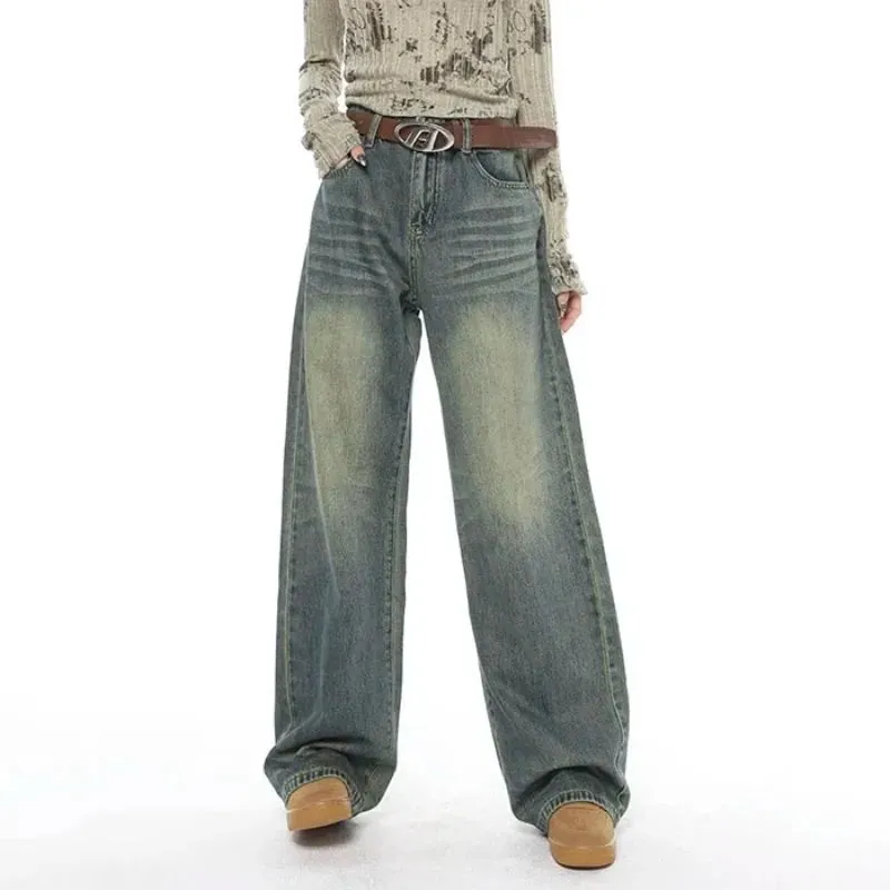 Harajuku High-Waisted Baggy Comfortable Loose Straight Denim Jeans