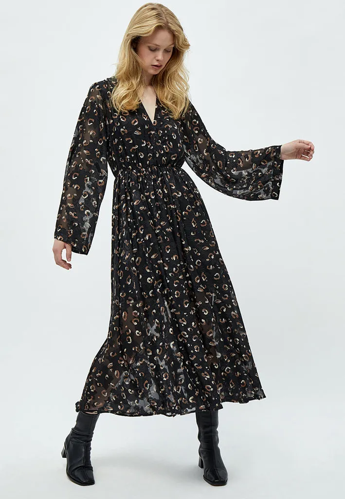 Hilma Gigi Maxi Dress - Black Print