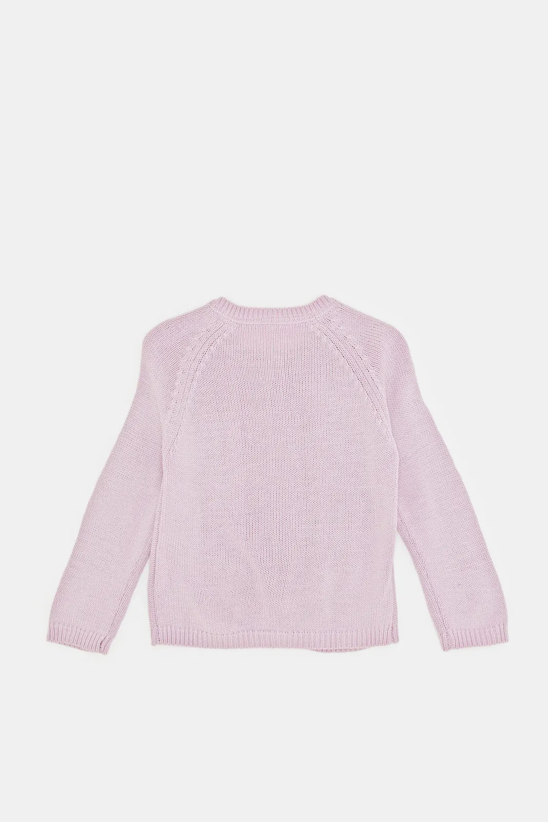 Infant girls Lilac Chain Stitch Cardigan