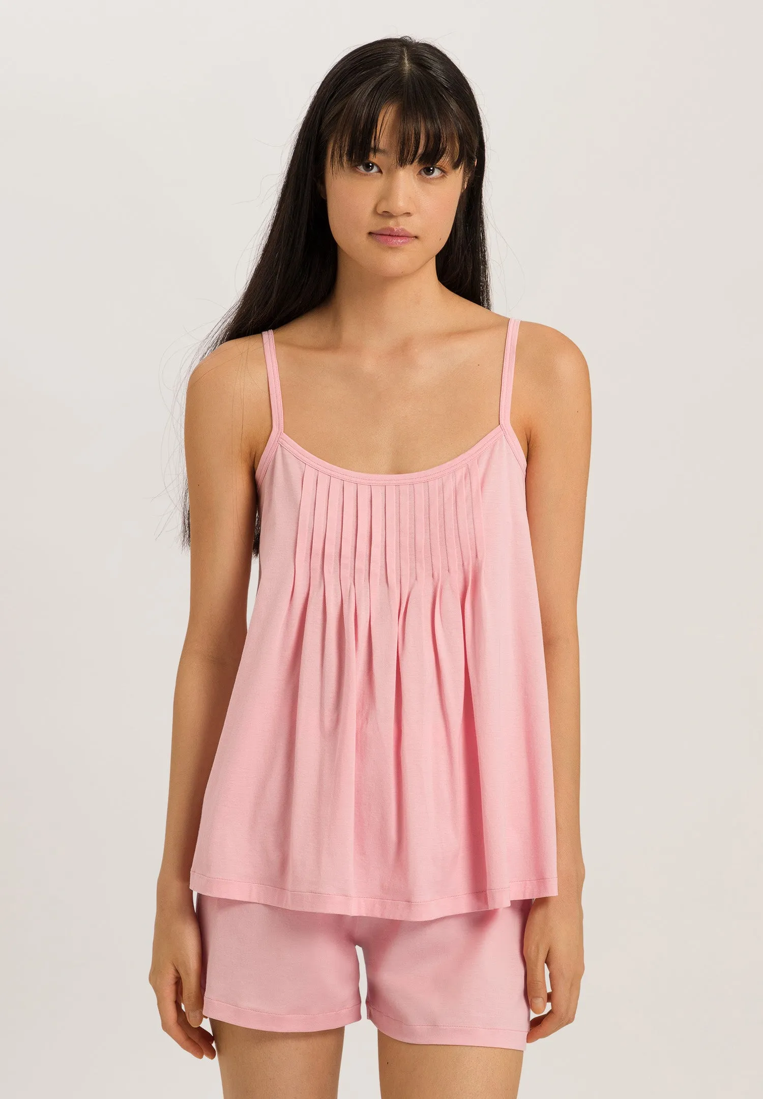 Juliet Pleated Cotton Pajama Set | Coral Pink 77705-2349