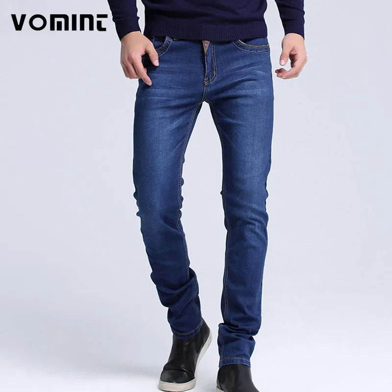 Mens jeans Casual Jeans Slim Straight High Elasticity Feet Jeans Loose Waist Long Trouser