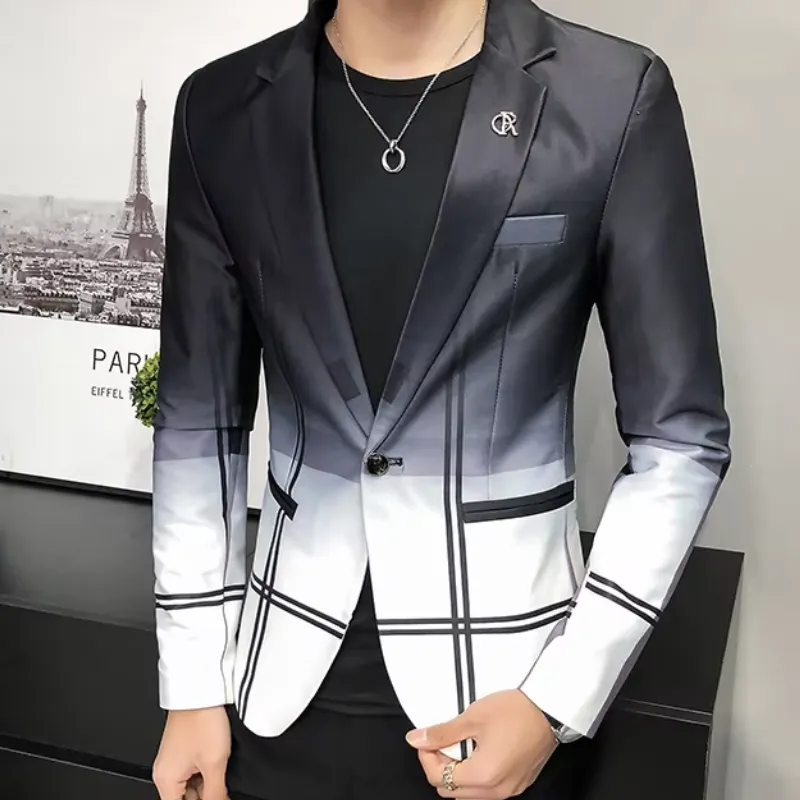 Men's Trendy Gradient Slim Fit Blazer | For Everyday Wear