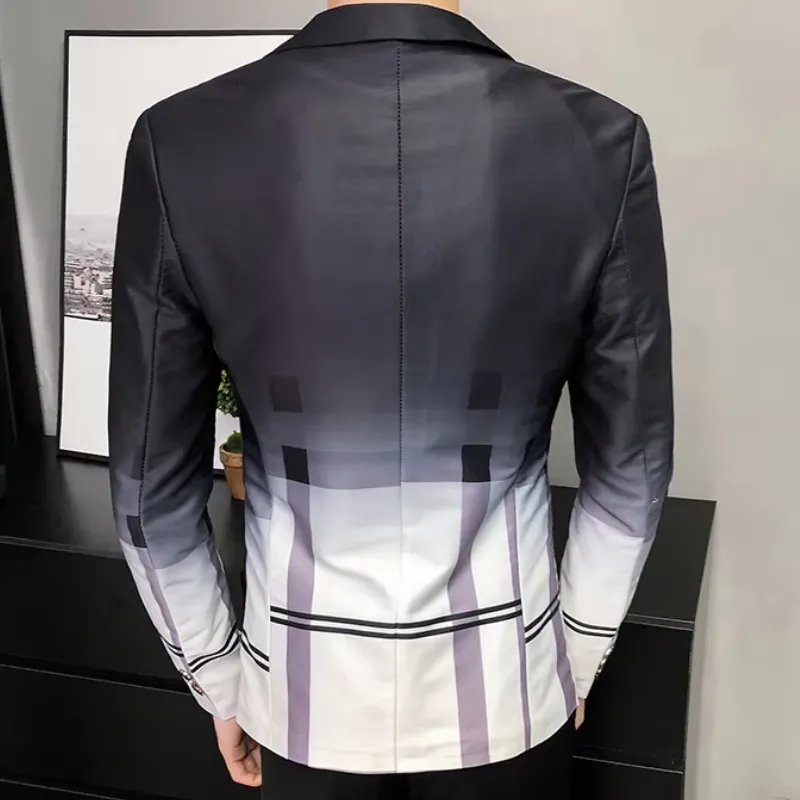 Men's Trendy Gradient Slim Fit Blazer | For Everyday Wear