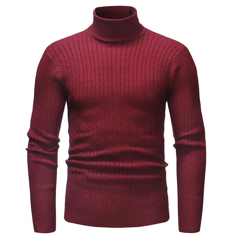 Men's Winter High Neck Warm Sweater