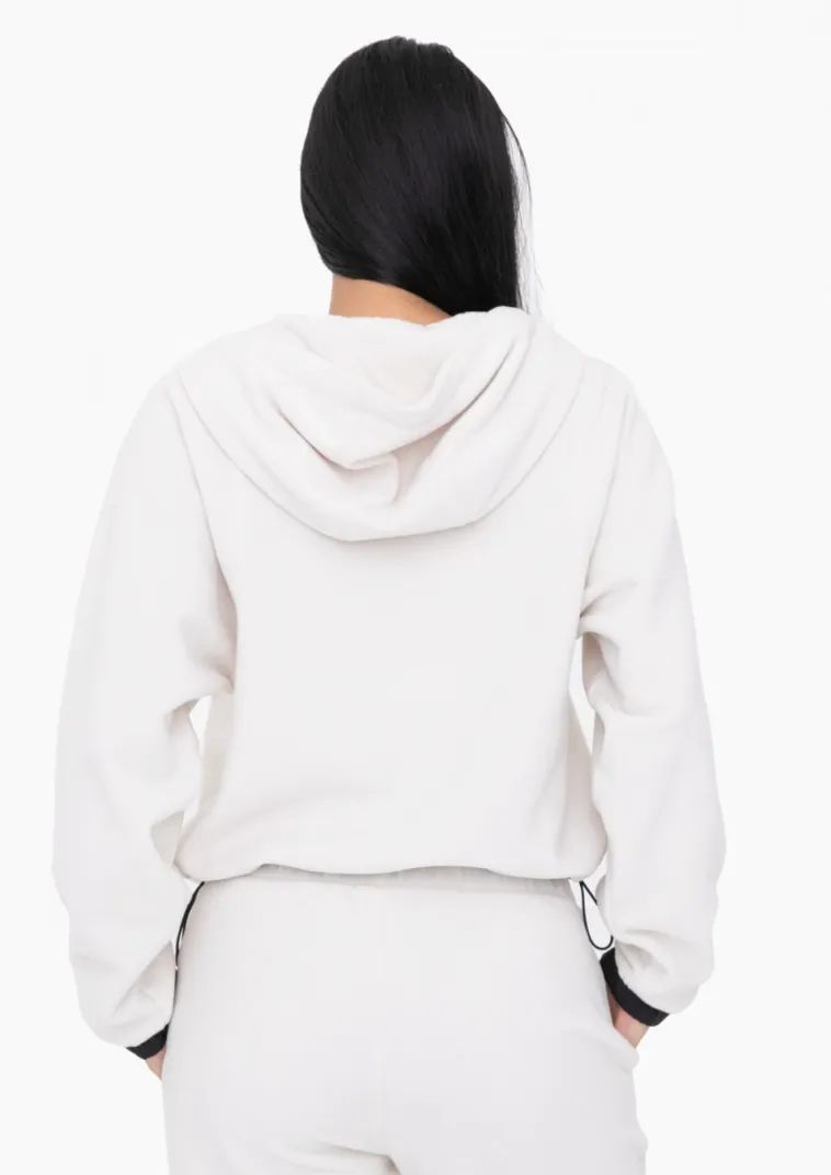 MOB Zip up Hoodie-Ivory