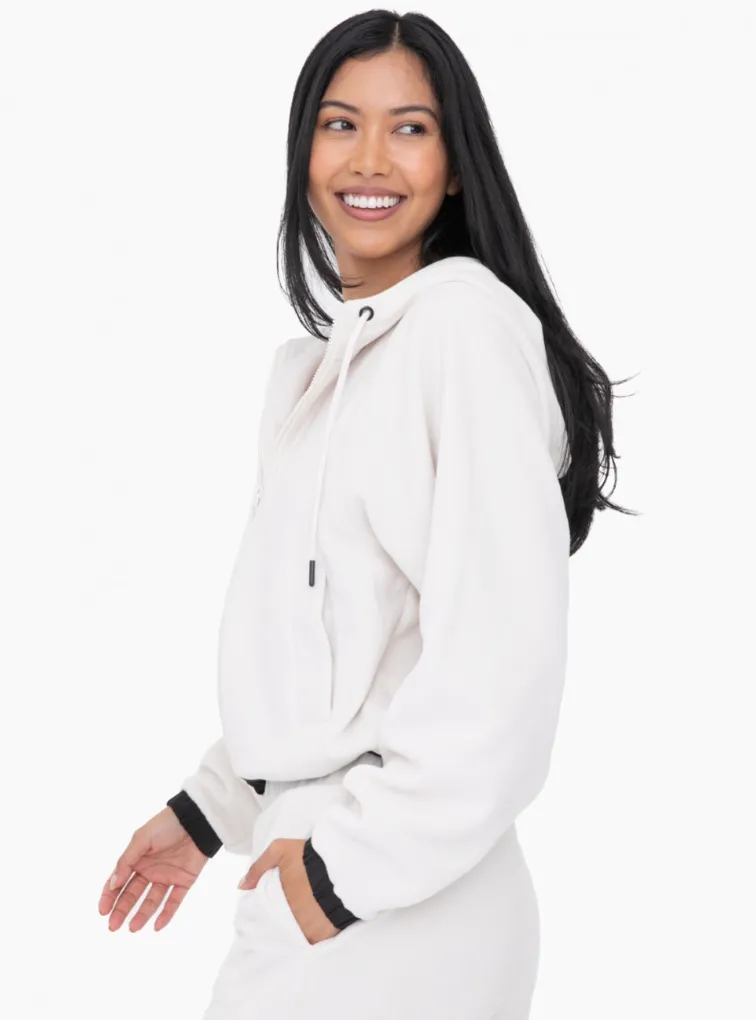 MOB Zip up Hoodie-Ivory