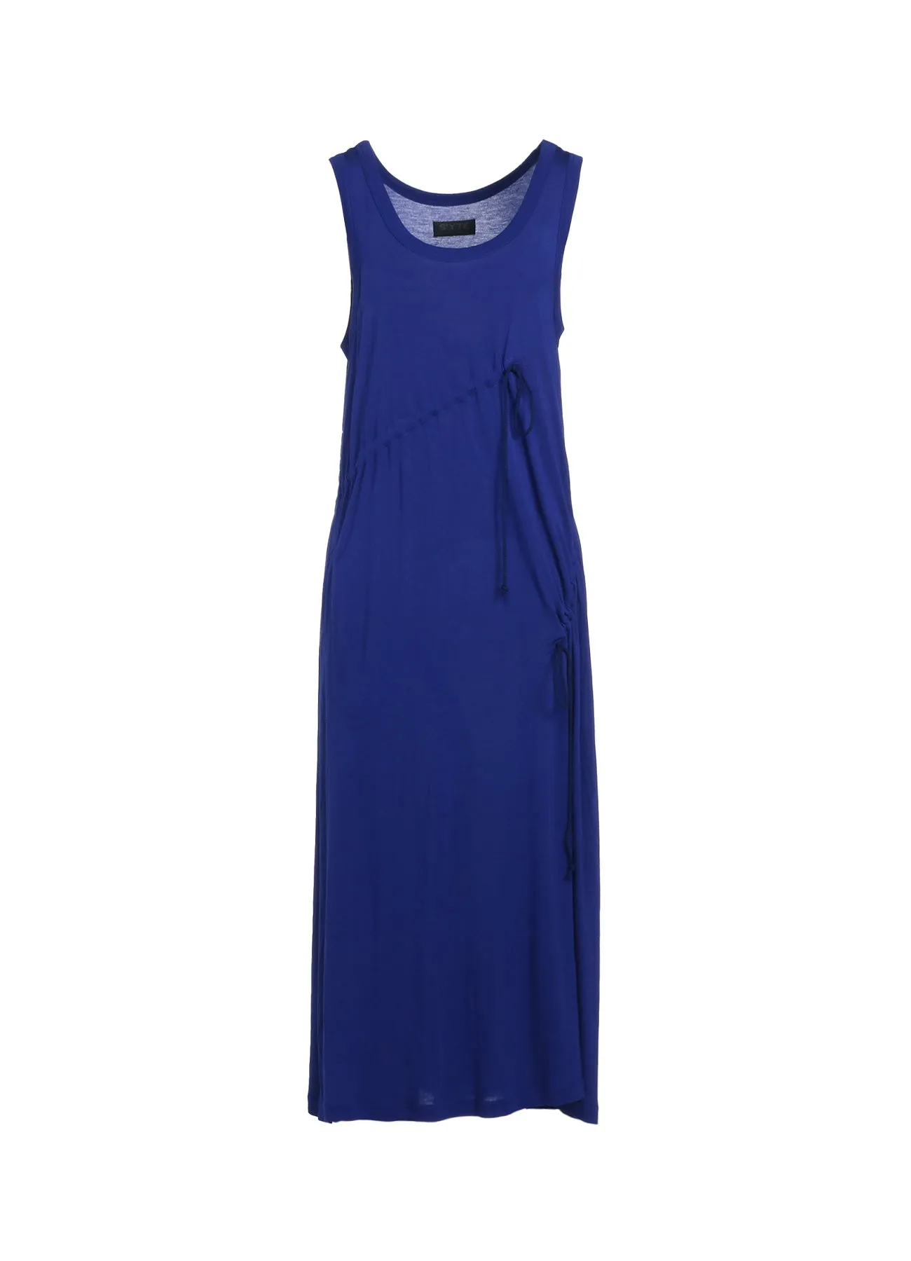 RAYON JERSEY STRINGS GATHERED DRESS