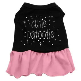 Rhinestone Cutie Patootie Dress Black with Pink Sm (10)