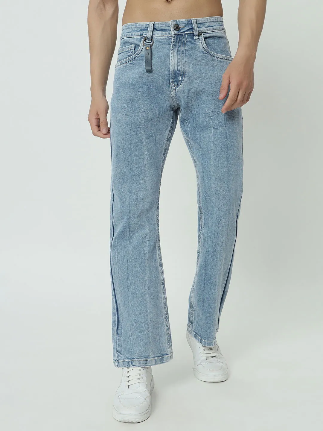 SAINTJONES-VINTAGE BOOTCUT WASHED JEANS.