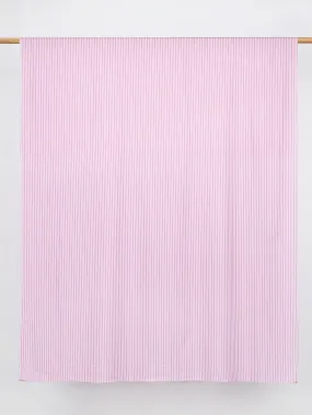 Stripe Cotton Poplin Shirting - Pink   White - Swatch