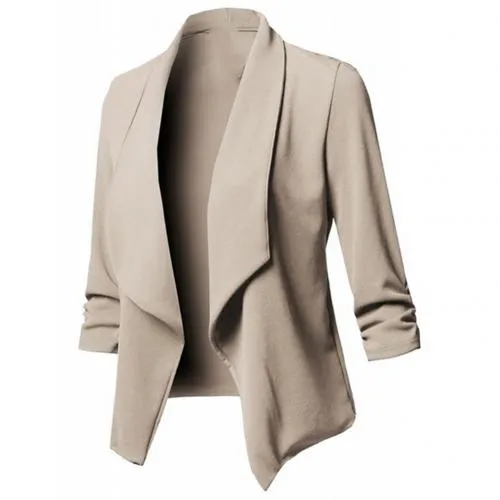 Trendy Solid Color Long Sleeve Blazer Jackets