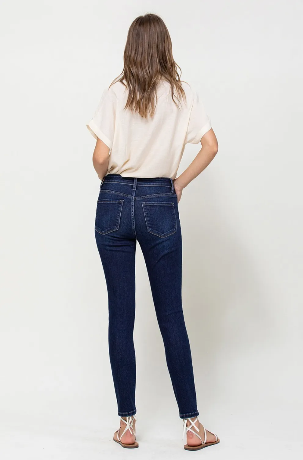 vervet by flying monkey: high rise skinny jeans - dark wash