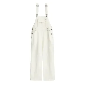 White Casual Overalls