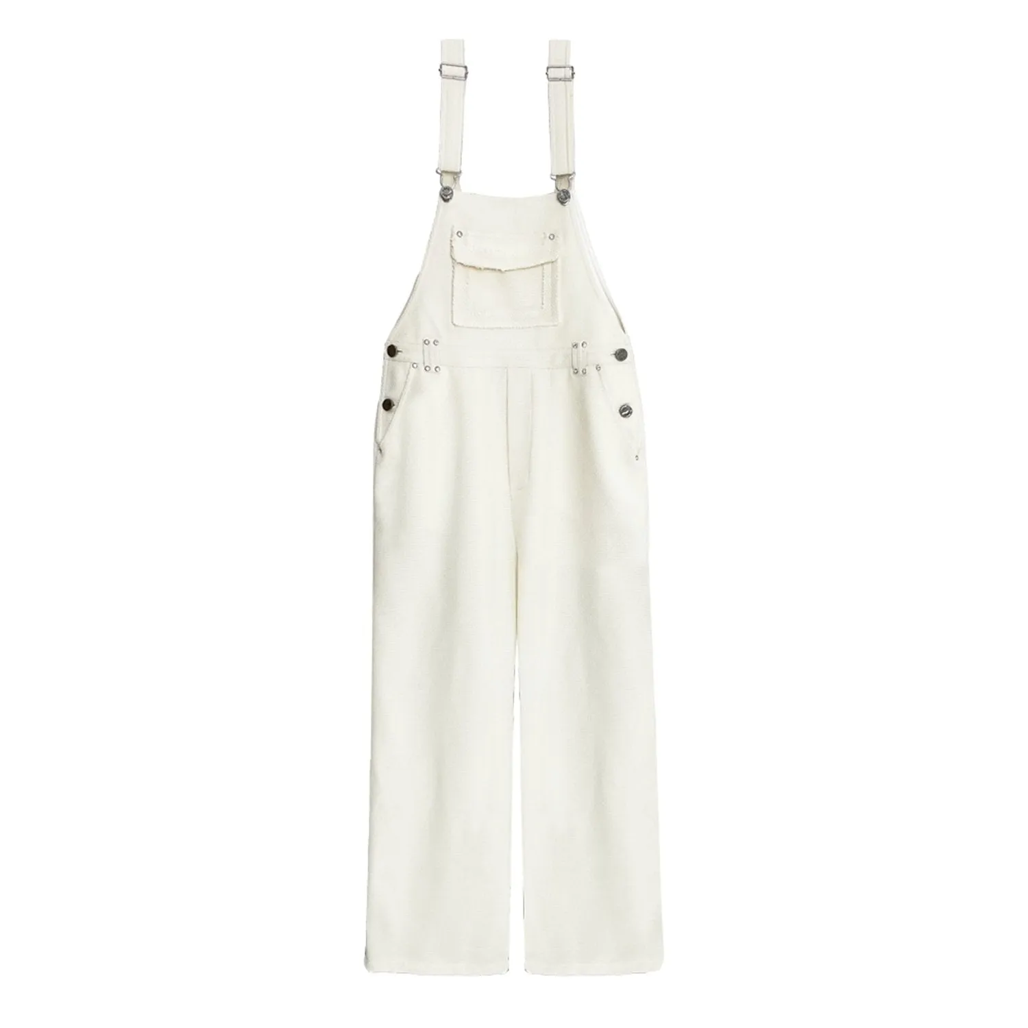 White Casual Overalls