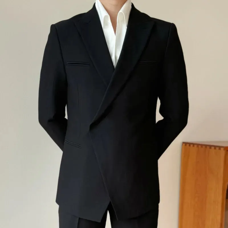 xiangtuibao - High Quality Single Button Suit Men's Blazers Jacket Casual Slim Men Trendy Suit Business Dress Coat Wedding Party Blazers