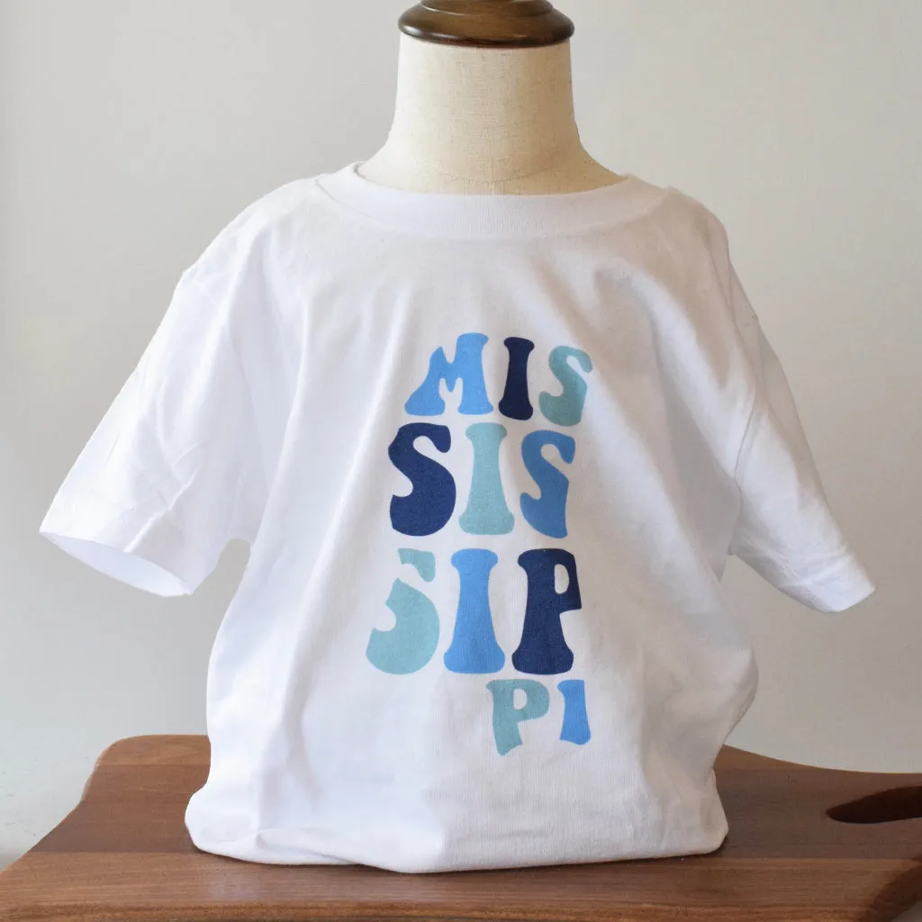 Youth Mississippi Groovy Tee Blue